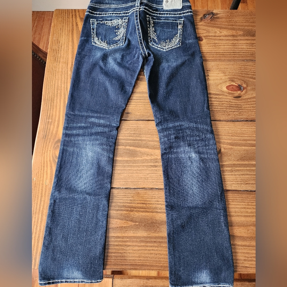 Women's Silver "Berkley" Dark Blue Boot Cut Jeans Size 29